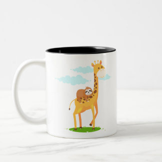 Tasse 2 Couleurs Giraffe Sloth Funny Gift Pour Les Enfants
