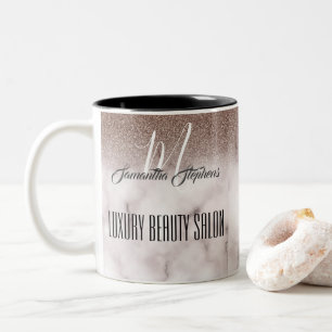Tasse 2 Couleurs Girl Purple Marbré Glitterie Luxe Salon De Beauté