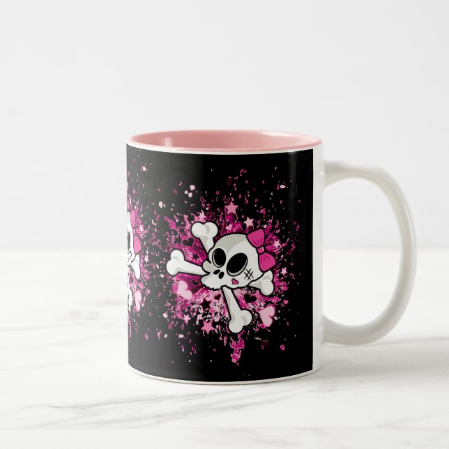 Tasse 2 Couleurs Girlie Skull (Droit)
