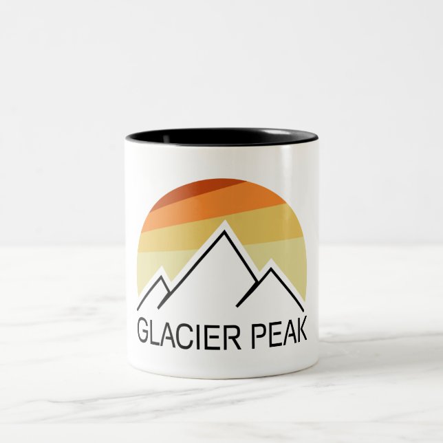Tasse 2 Couleurs Glacier Peak Washington Retro (Centre)
