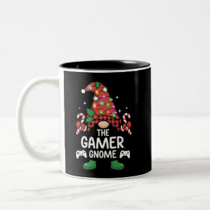 Tasse 2 Couleurs Gnome de gamer à carreaux de Buffalo pour famille 