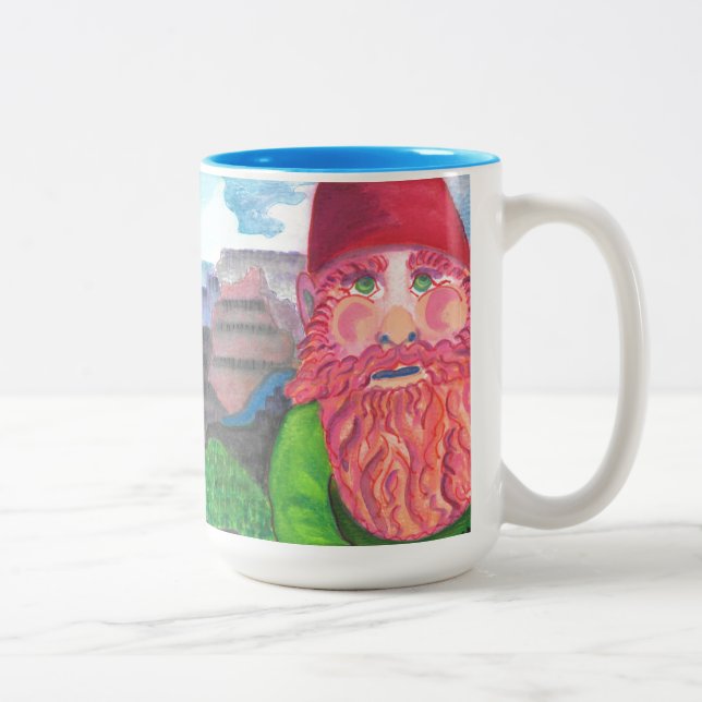 Tasse 2 Couleurs Gnome Selfie (Droit)
