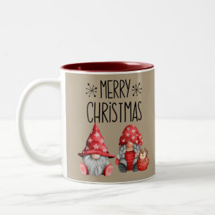 Tasse 2 Couleurs Gnomes de Noël mignons
