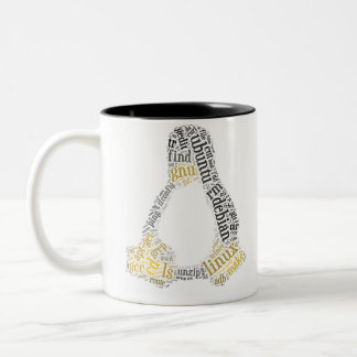 Tasse 2 Couleurs GNOU/Linux Tux et tête de GNOU + Préambule de GPL