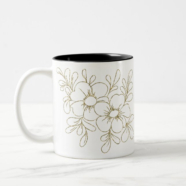Tasse 2 Couleurs Gold Floral (Gauche)