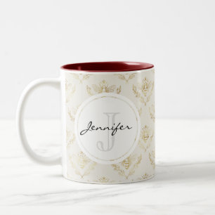 Tasse 2 Couleurs Golden Bumble Bee avec un monogramme Motif de la C