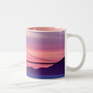 Tasse 2 Couleurs Golden gate bridge au coucher du soleil