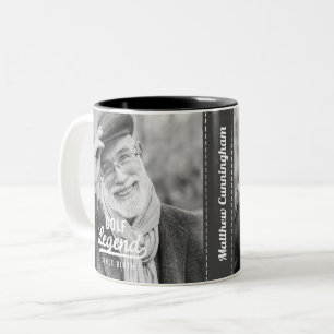 Tasse 2 Couleurs Golf Légende depuis la naissance Amusante Moderne