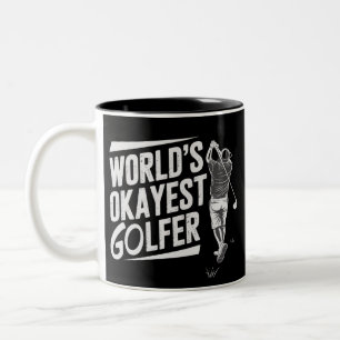 Tasse 2 Couleurs Golfeur moyen du monde amateur de golf drôle