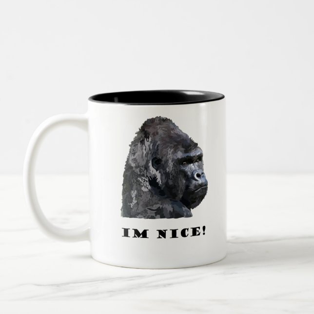 Tasse 2 Couleurs gorille gentil (Gauche)