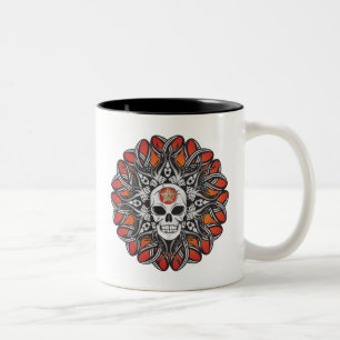 Tasse 2 Couleurs Goth Skull - Orange