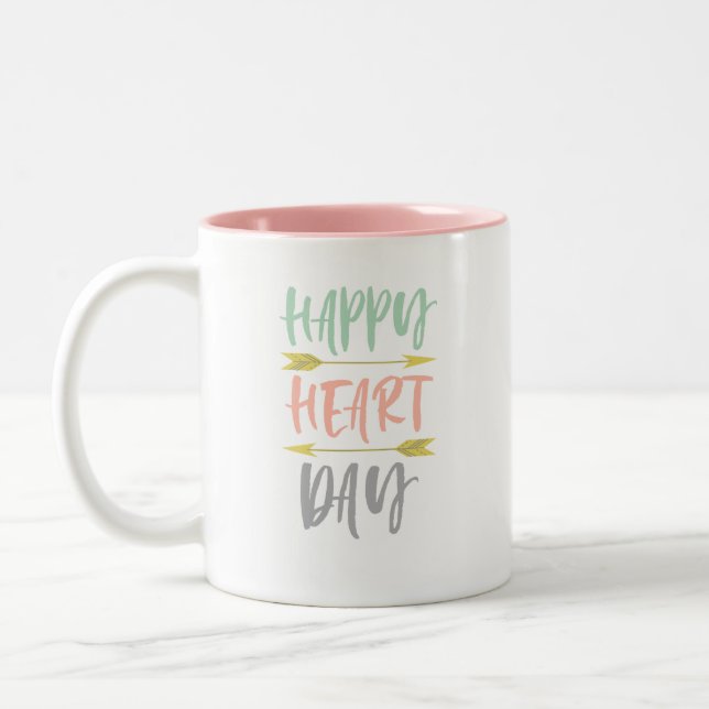 Tasse 2 Couleurs Goût de Saint Valentin rose (Gauche)