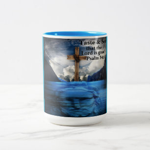 Tasse 2 Couleurs Goûtez et voyez que le seigneur est bon. 34:8