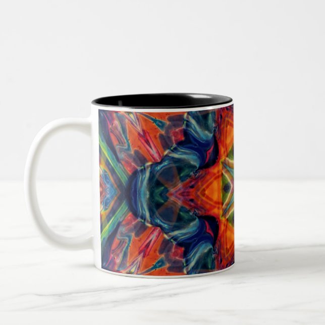 Tasse 2 Couleurs Gradient de kaléidoscope à énergie chaude terrestr (Gauche)