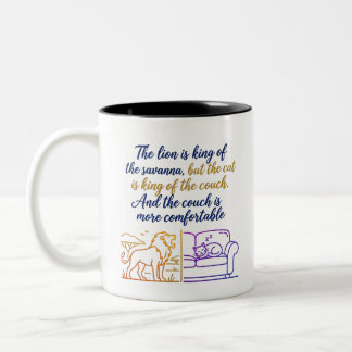 Tasse 2 Couleurs  Gradient Savanna & Sofa Illustration | Humorous 