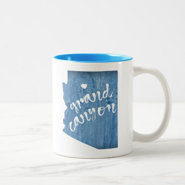 Tasse 2 Couleurs Grand Canyon Arizona Wood Grain (Droit)