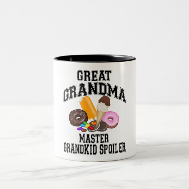 Tasse 2 Couleurs Grand-maman de spoiler de Grandkid grande (Centre)