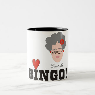 Tasse 2 Couleurs Grand-mère aime BINGO