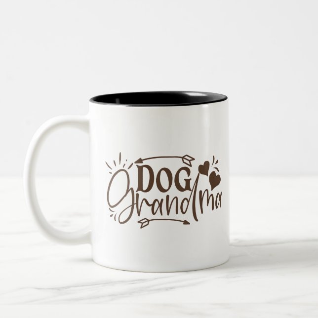 Tasse 2 Couleurs Grand-mère de chien (Gauche)