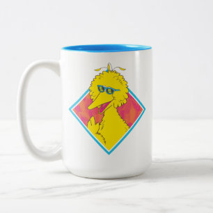 Tasse 2 Couleurs Grand Oiseau   Badge Tropical
