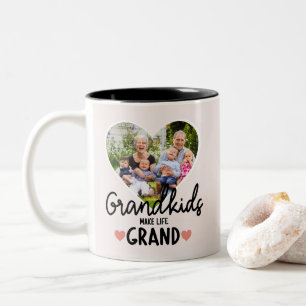 Tasse 2 Couleurs Grand-parents Cadeau Nana Papa Grand-enfant Nom ph