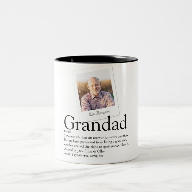 Tasse 2 Couleurs Grand-père Papad Papa Définition Photo (Centre)