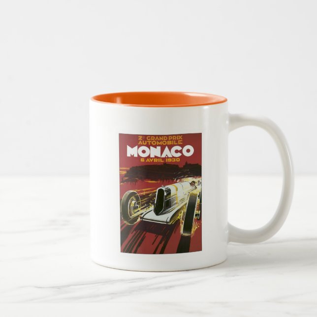 Tasse 2 Couleurs Grand prix vintage Monaco (Droit)