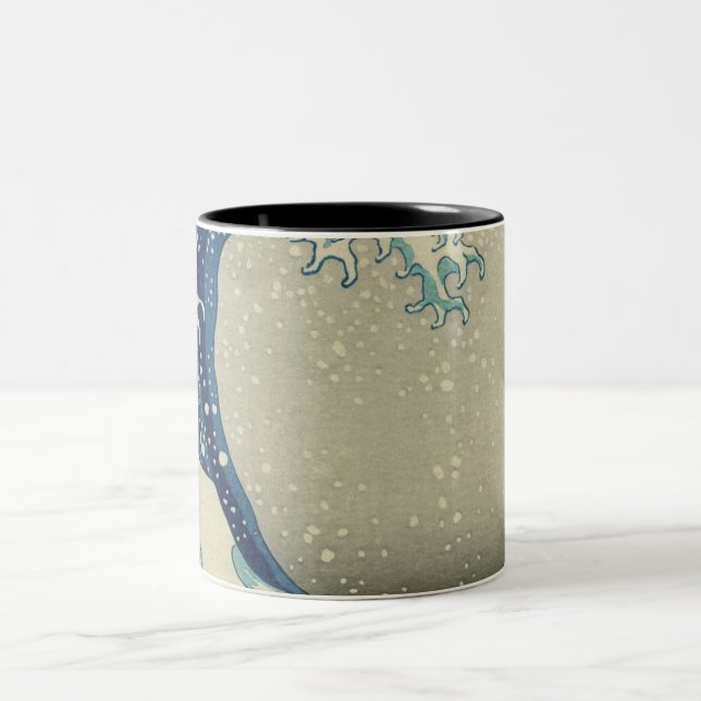Tasse 2 Couleurs Grande vague japonaise outre de Kanagawa par (Centre)