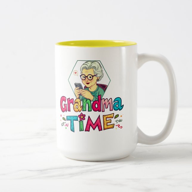 Tasse 2 Couleurs Grandma Time (Droit)