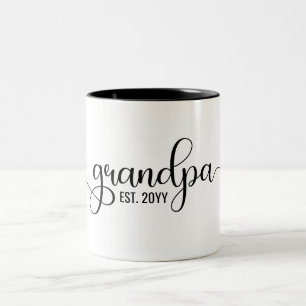Tasse 2 Couleurs Grandpa Est, Cadeaux grand-père personnalisés