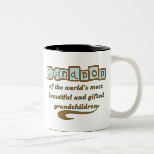 Tasse 2 Couleurs Grandpop des petits-enfants doués (Droit)