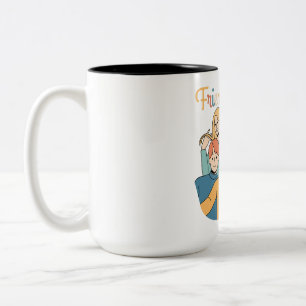 Tasse 2 Couleurs Graphisme de l'équipe d'amitié