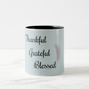 Tasse 2 Couleurs Gratuit Grateful Angel Feather Dusty Bleu
