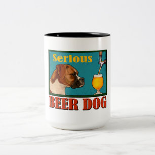 Tasse 2 Couleurs Grave bière rétro Boxe chien d'artisanat de bière