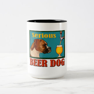 Tasse 2 Couleurs Grave bière rétro Boxe chien d'artisanat de bière