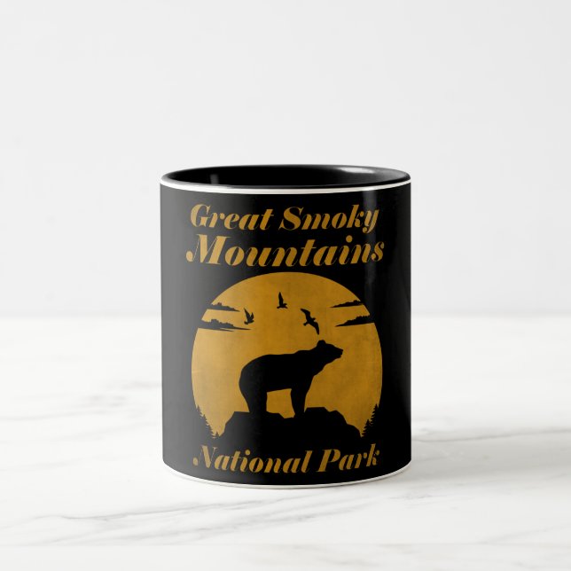Tasse 2 Couleurs Great Smoky Mountains National Park Usa Bear (Centre)