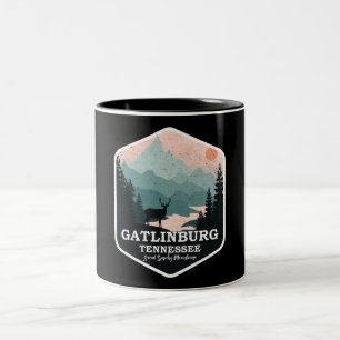 Tasse 2 Couleurs Great Smoky Mountains Tennessee Deer Forest Nature
