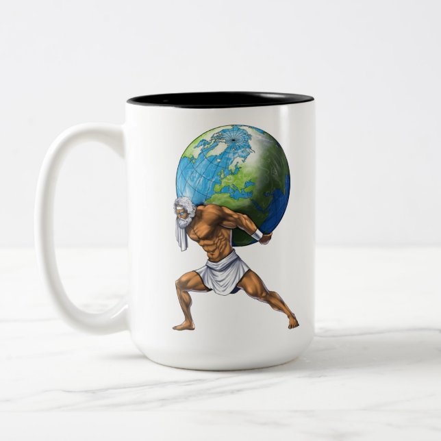 Tasse 2 Couleurs Greek Mythology God Atlas (Gauche)