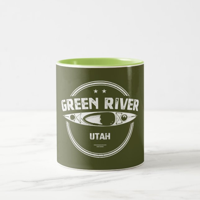 Tasse 2 Couleurs Green River Utah Kayak (Centre)