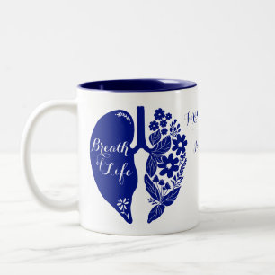 Tasse 2 Couleurs Greffe du poumon Fleur sauvage Souffle de vie Pers