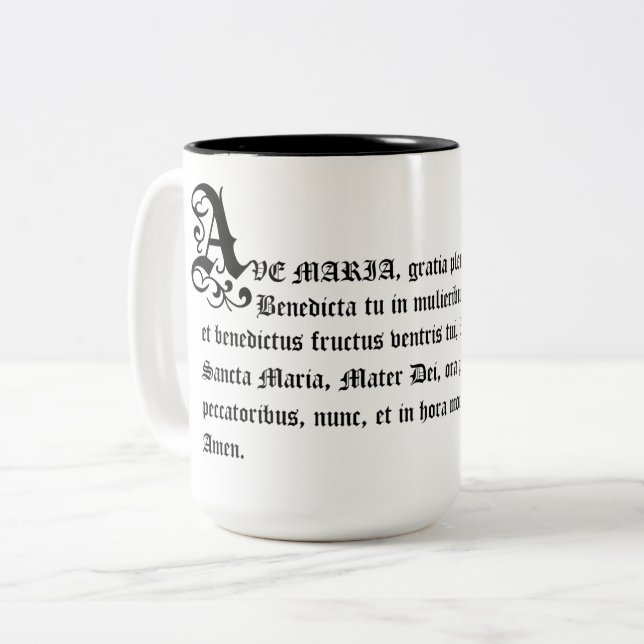 TASSE 2 COULEURS GRÊLE MARY D'AVENUE MARIA DANS LE LATIN (Devant gauche)