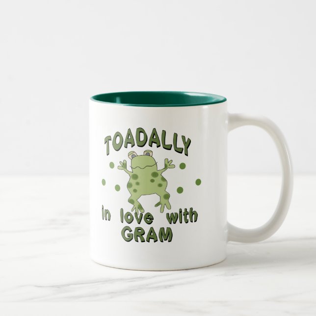 Tasse 2 Couleurs Grenouille de gramme d'amour de TOADALLY (Droit)