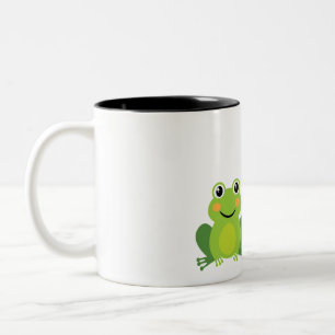 Tasse 2 Couleurs grenouille, papillon et champignons