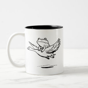Tasse 2 Couleurs Grenouille Vintage Équitation Oie Nature Fantaisis