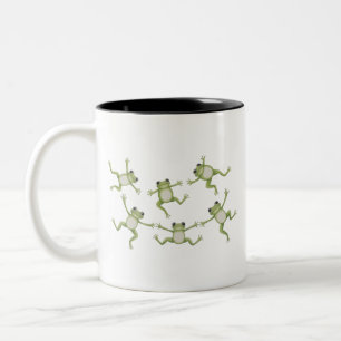 Tasse 2 Couleurs Grenouilles Danseuses Cadeau Amateur de Grenouille