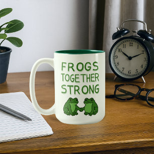 Tasse 2 Couleurs Grenouilles Ensemble Fortes Protestation de Grenou