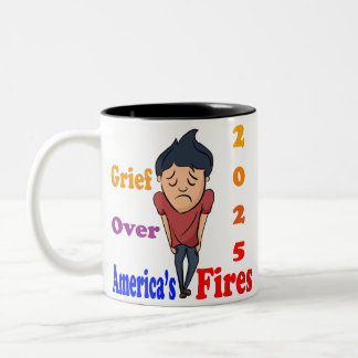 Tasse 2 Couleurs Grief sur les incendies de forêt américains