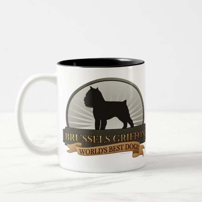 Tasse 2 Couleurs Griffon de Bruxelles (Gauche)