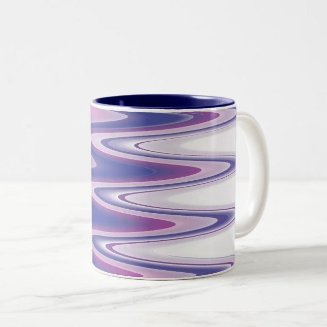 Tasse 2 Couleurs gris bleu Fuchsia (Devant droit)