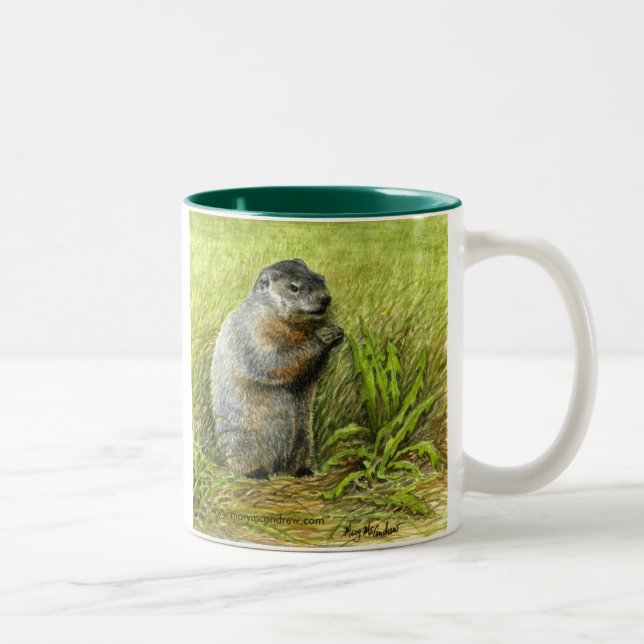 Tasse 2 Couleurs Groundhog (Droit)